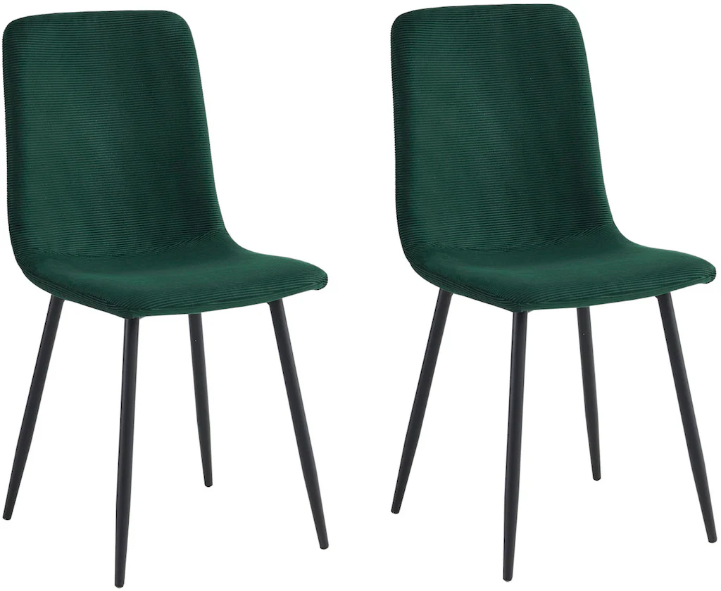 HELA 4-Fußstuhl "LEIPZIG", (Set), 2 St., Microfaser-Cord, 4-Fuß,Rundrohrges günstig online kaufen