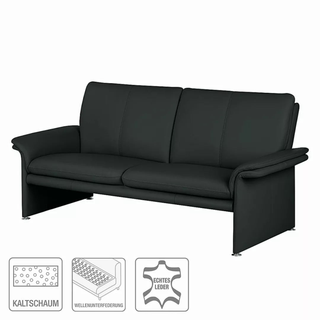 home24 Modoform Sofa Capri 2,5-Sitzer Anthrazit Echtleder 196x90x88 cm (BxH günstig online kaufen