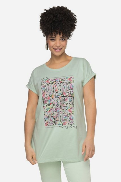 MIAMODA T-Shirt T-Shirt oversized farbiger Print Rundhals günstig online kaufen