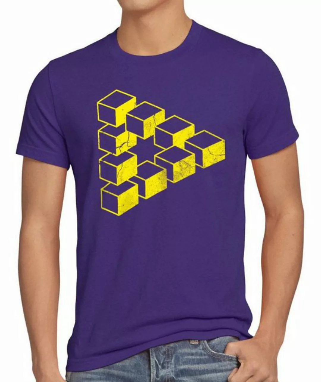 style3 Print-Shirt Herren T-Shirt Cube Big Sheldon würfel Escher Cooper Pen günstig online kaufen