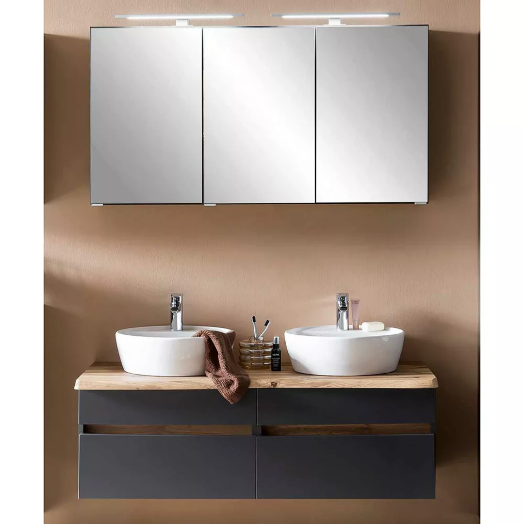 Badezimmermöbelset für die Wandmontage 2 Waschbecken (zweiteilig) günstig online kaufen