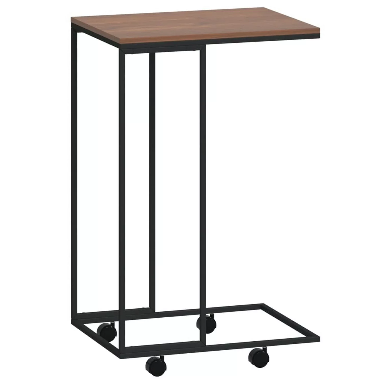 Vidaxl Beistelltisch Mit Rollen Schwarz 40x30x63,5 Cm Holzwerkstoff günstig online kaufen