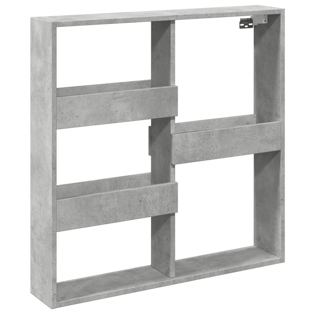 vidaXL Regal Wandschrank Betongrau 80x15x80 cm günstig online kaufen