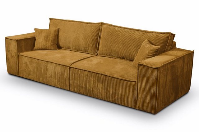 Compleo Schlafsofa MONA mit Bettkasten und Bettfunktion, Cordstoff, 3-Sitze günstig online kaufen