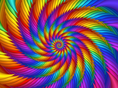 Papermoon Fototapete »Psychedelische Regenbogensple« günstig online kaufen