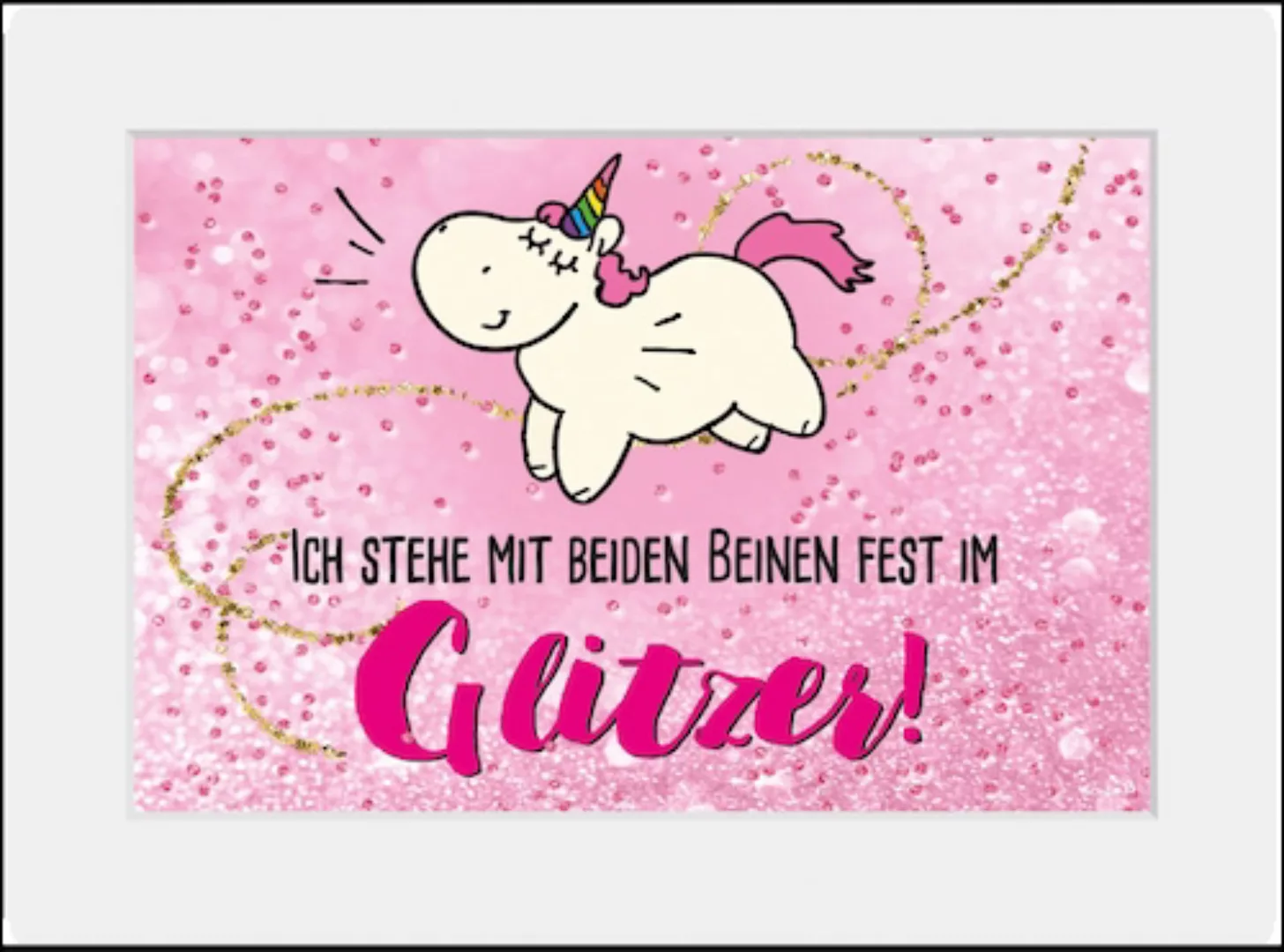 queence Bild "Glitzer", Einhorn, (1 St.) günstig online kaufen