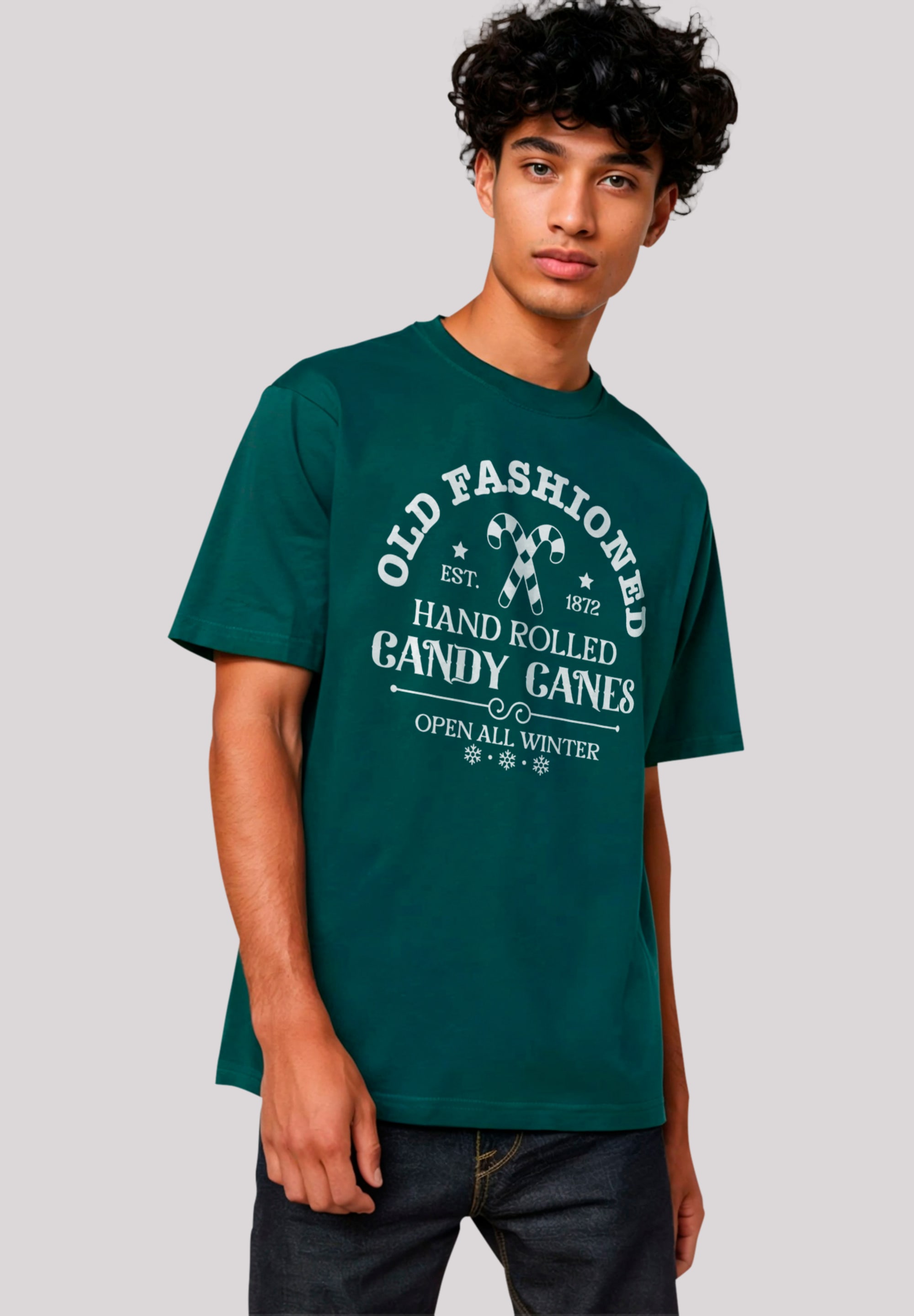 F4NT4STIC T-Shirt "Cany Canes Retro Weihnachts Sign", Premium Qualität günstig online kaufen