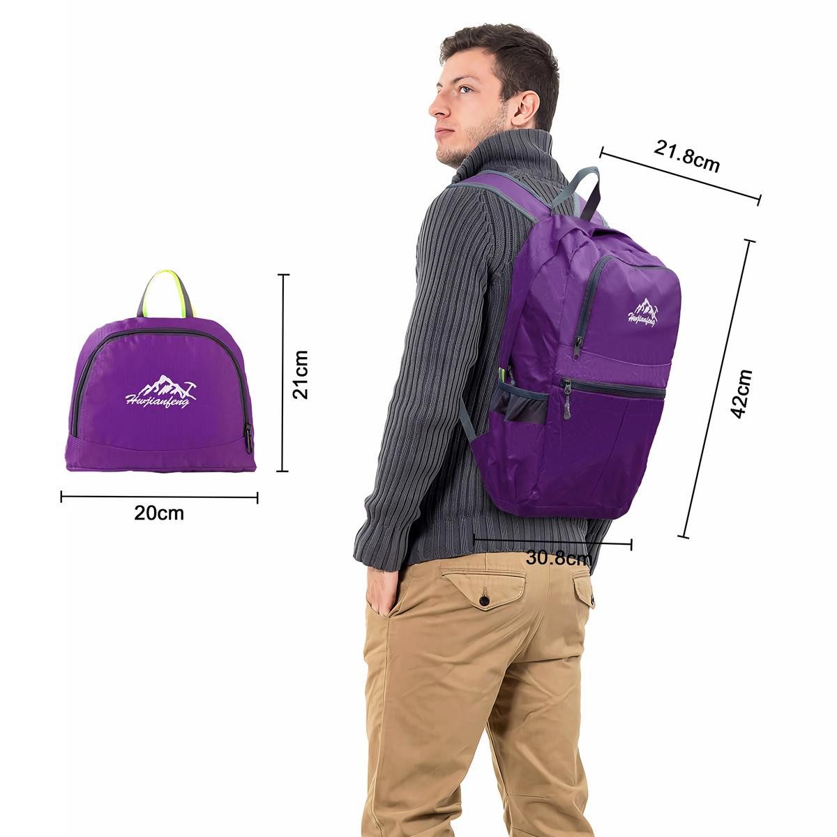 Intirilife Tagesrucksack (Faltbarer Rucksack Ultraleicht in günstig online kaufen