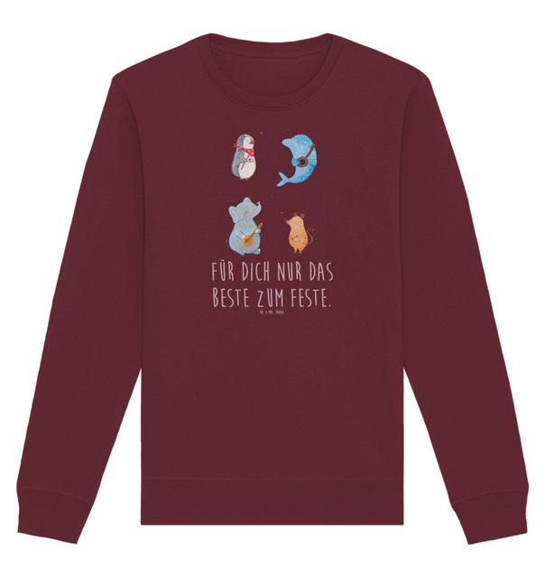 Mr. & Mrs. Panda Longpullover Größe XXL Big Band - Burgundy - Geschenk, Pul günstig online kaufen