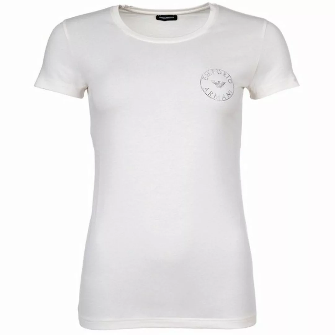 Emporio Armani T-Shirt Damen T-Shirt - ESSENTIAL STUDS LOGO, Rundhals günstig online kaufen
