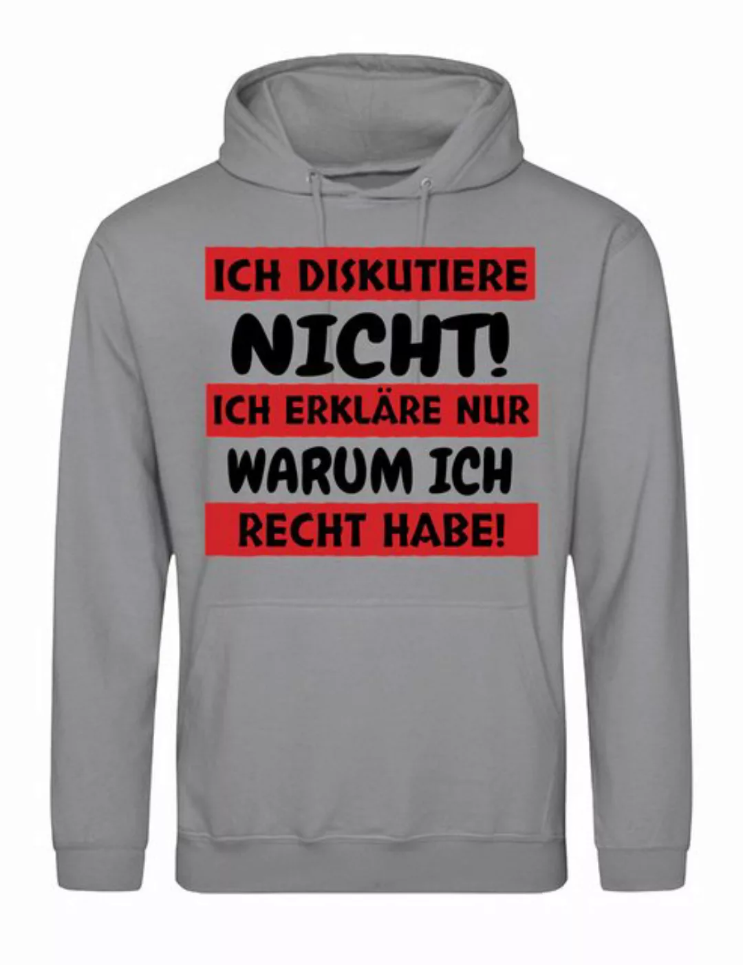 Youth Designz Kapuzenpullover "Ich diskutiere nicht" Herren Hoodie Pullover günstig online kaufen