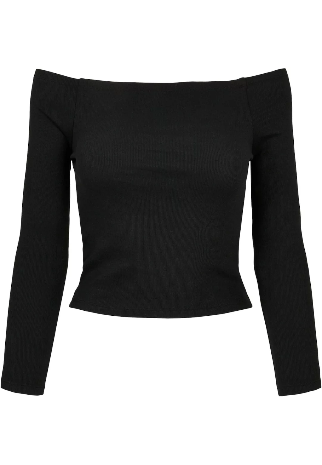 URBAN CLASSICS Langarmshirt "Urban Classics Damen Ladies Off Shoulder Rib L günstig online kaufen