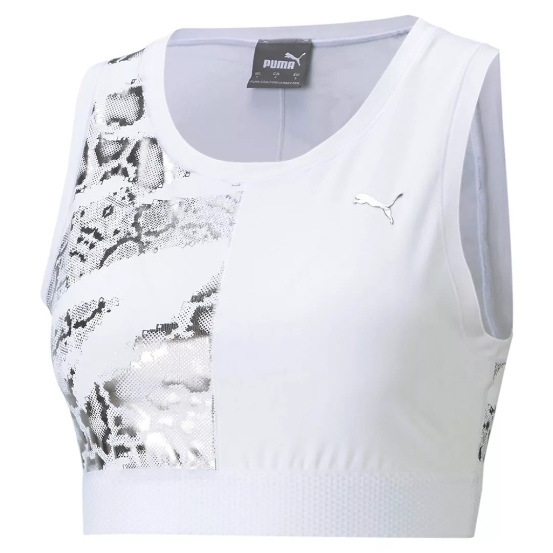 Puma Untamed Cropped Ärmelloses T-shirt S Puma White / Print günstig online kaufen