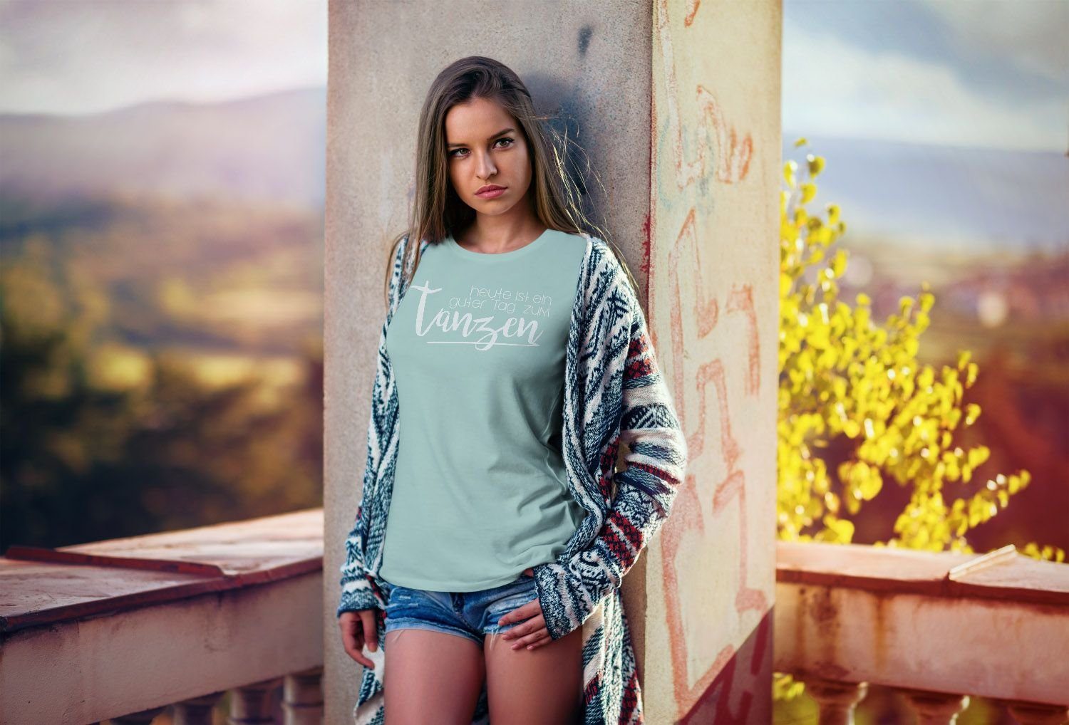 MoonWorks Print-Shirt Damen T-Shirt heute ist günstig online kaufen