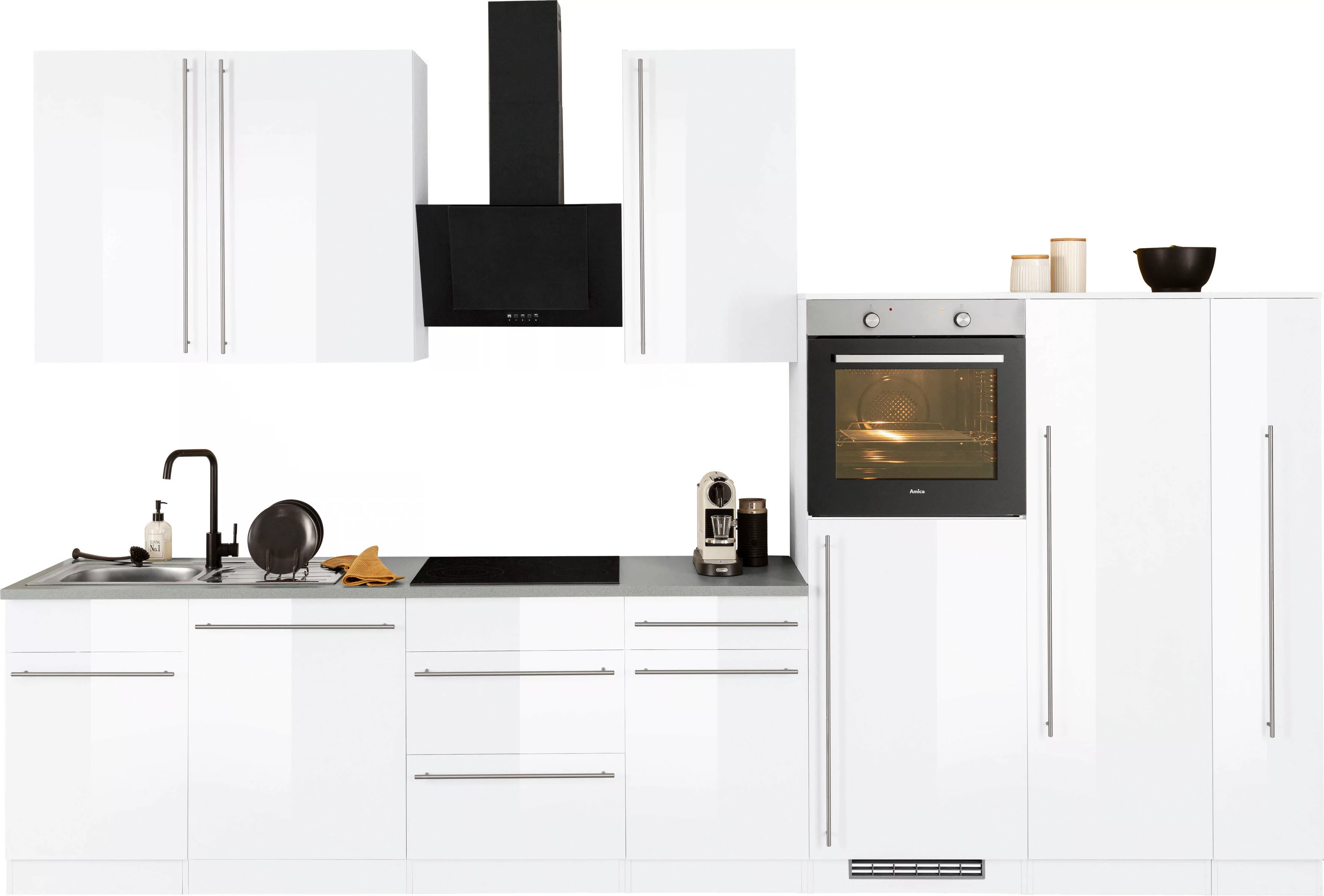 wiho Küchen Küchenzeile "Chicago", ohne E-Geräte, Breite 360 cm günstig online kaufen