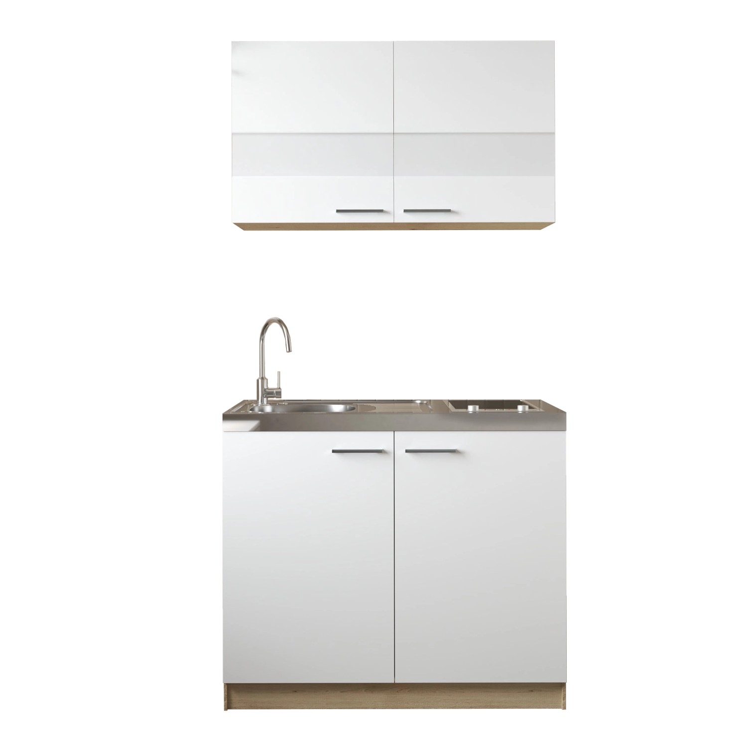 Respekta Küchenmöbel-Set 3 Merle 100 cm Weiß günstig online kaufen
