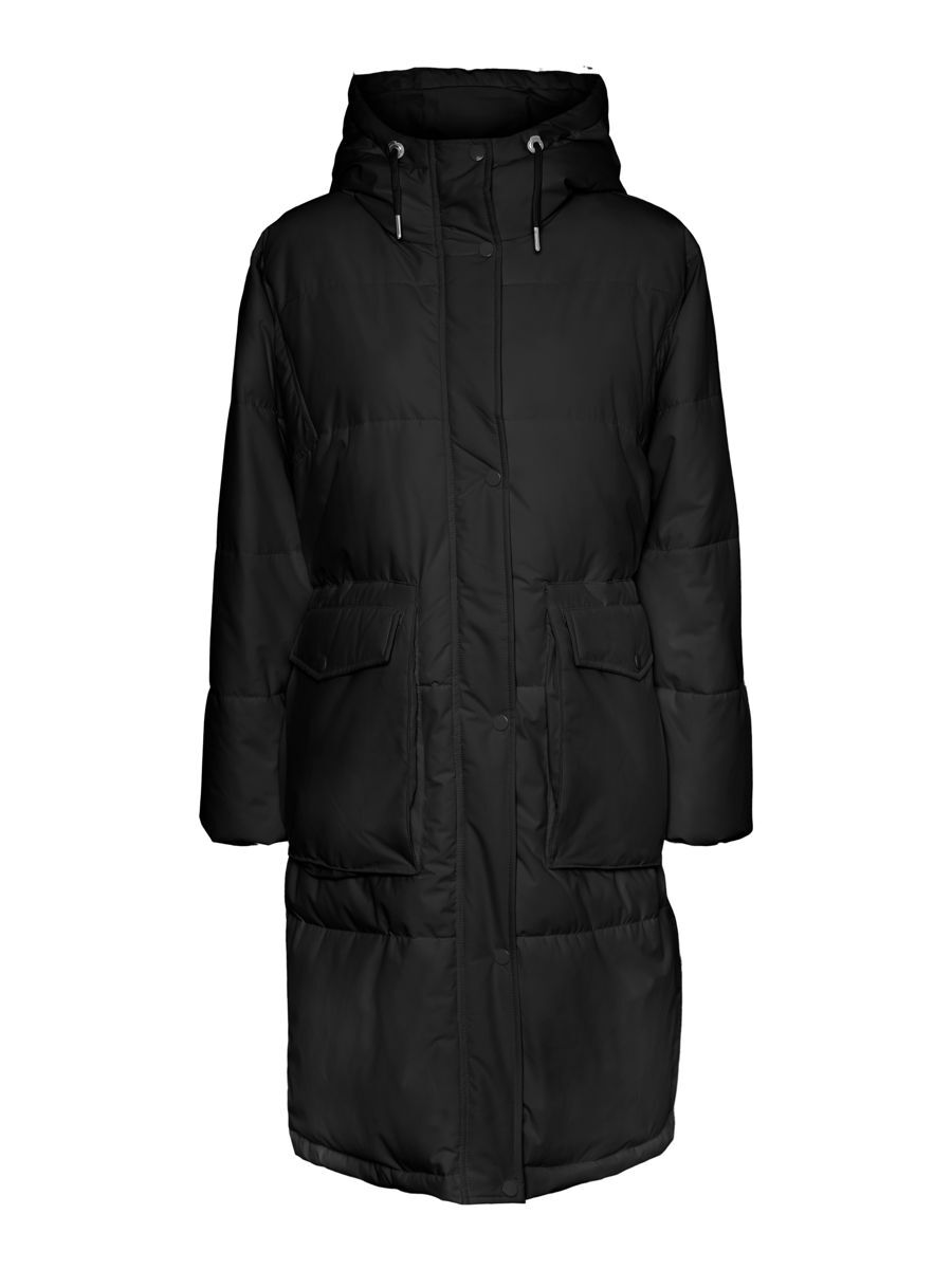 VERO MODA Lange Wattierte Jacke Damen Schwarz günstig online kaufen