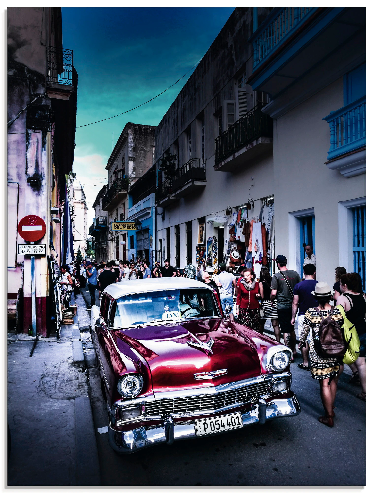 Artland Glasbild »Leben in Havanna«, Auto, (1 St.), in verschiedenen Größen günstig online kaufen