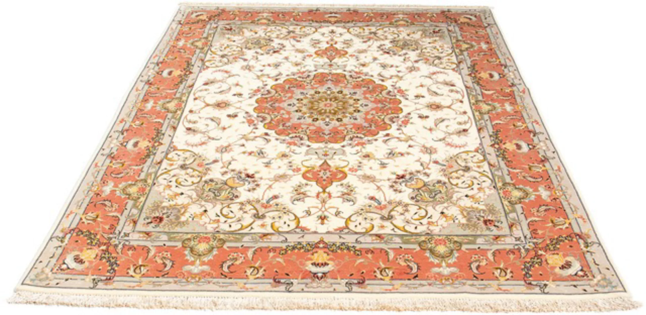 morgenland Orientteppich »Perser - Täbriz - Royal - 198 x 150 cm - beige«, günstig online kaufen