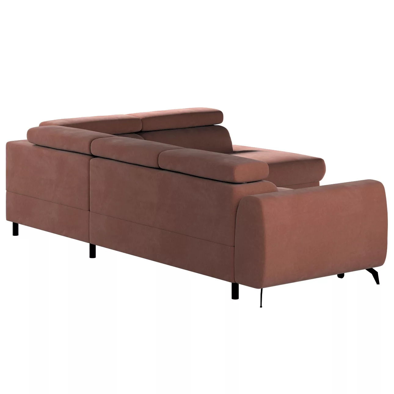 Ecksofa Leo, rose, 268x201x93, Polsterstoffe (CL63) günstig online kaufen