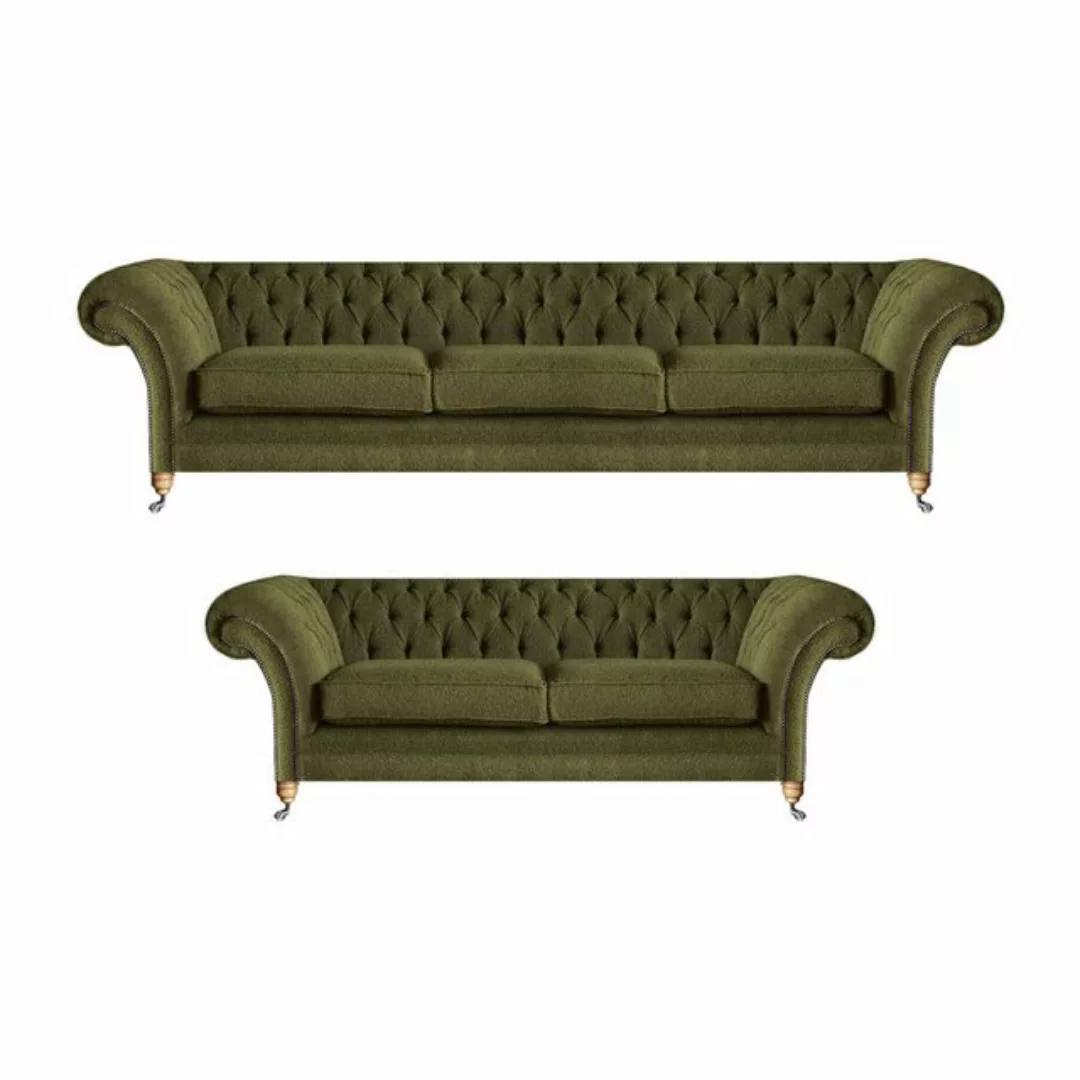JVmoebel Chesterfield-Sofa Luxus Sofa Dreisitze mit Zweisitzer Couch Modern günstig online kaufen