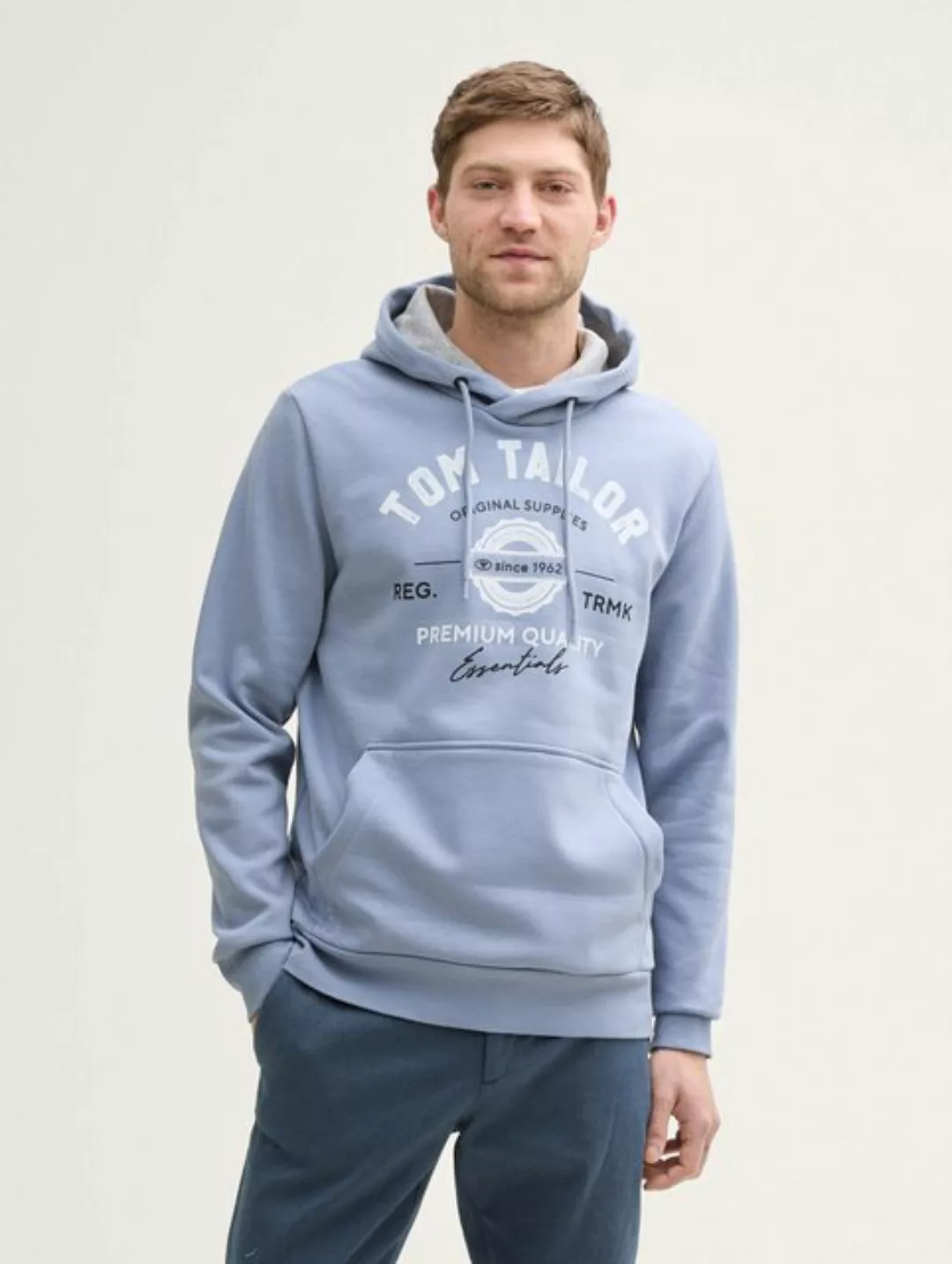 TOM TAILOR Sweatshirt Hoodie Sweatshirt mit Logo-Print günstig online kaufen