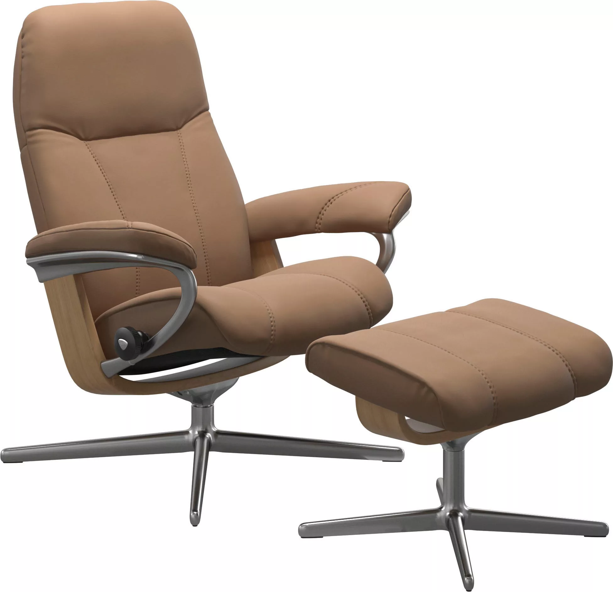 Stressless Fußhocker "Consul", mit Cross Base, Größe S, M & L, Holzakzent E günstig online kaufen