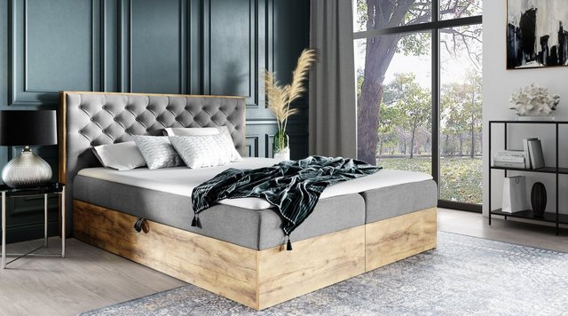 Luxusbetten24 Holzbett Designer Holzbett Neola, mit Stauraum günstig online kaufen