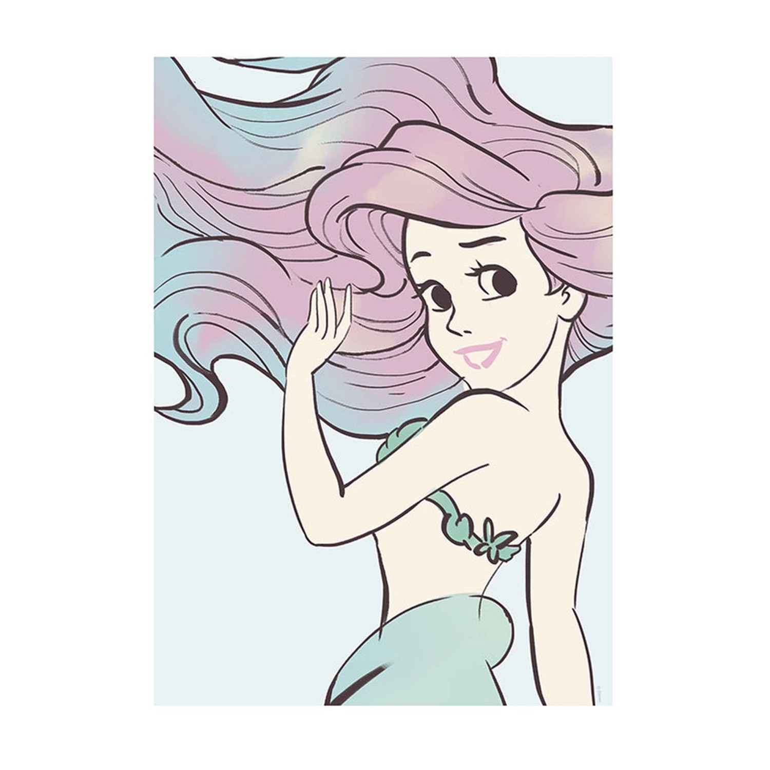 Disney Poster Arielle - Die Meerjungfrau Lila und Grün 30 x 40 cm 610086 günstig online kaufen