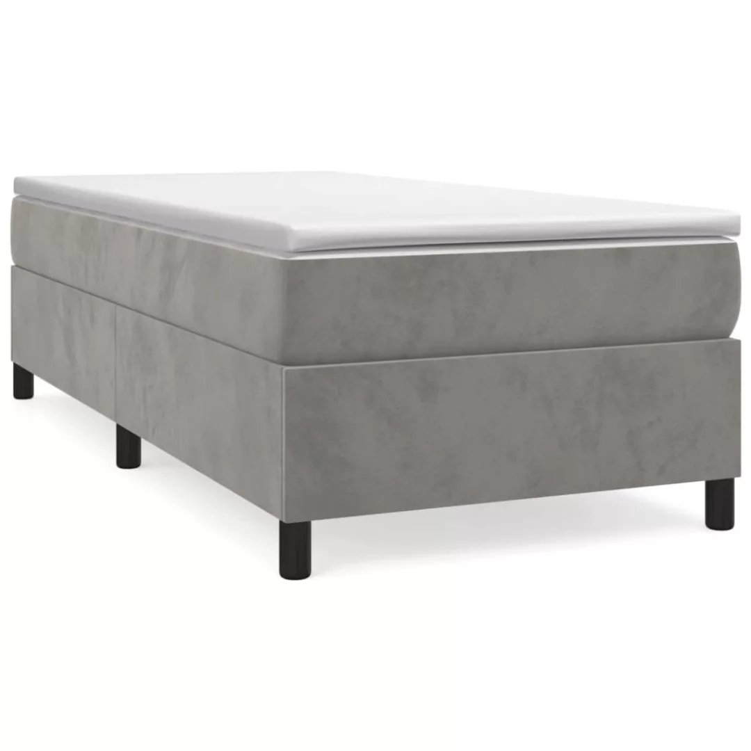 Vidaxl Boxspringbett Hellgrau 90x190 Cm Samt günstig online kaufen