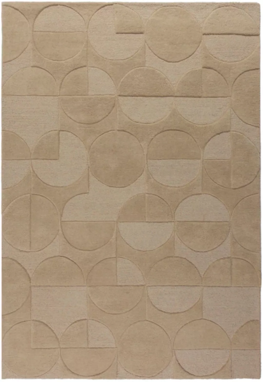 FLAIR RUGS Wollteppich »Gigi«, 8 mm Höhe, aus 100% Wolle, geometrisches Des günstig online kaufen