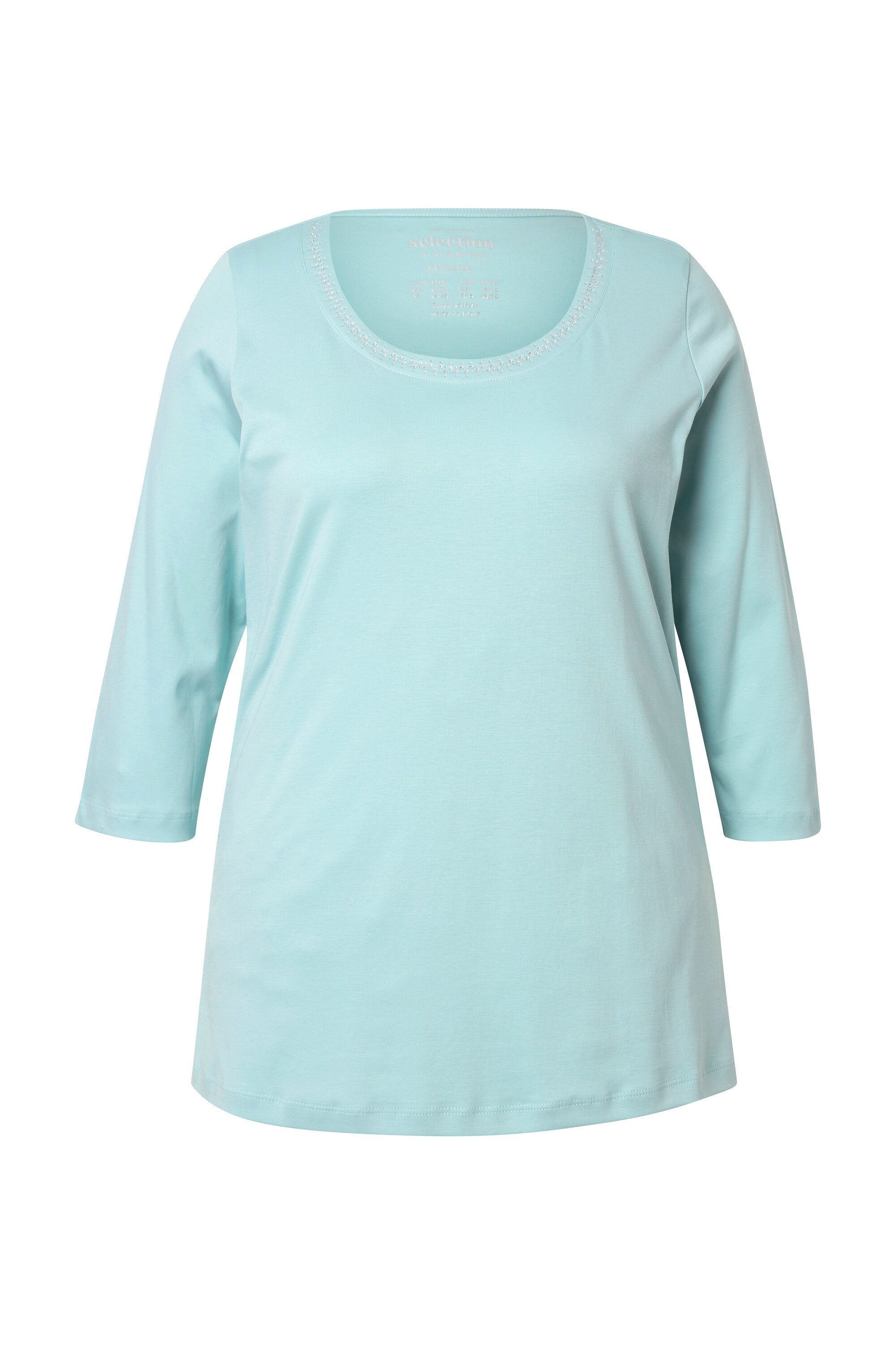 Ulla Popken T-Shirt Shirt A-Linie Rundhals günstig online kaufen