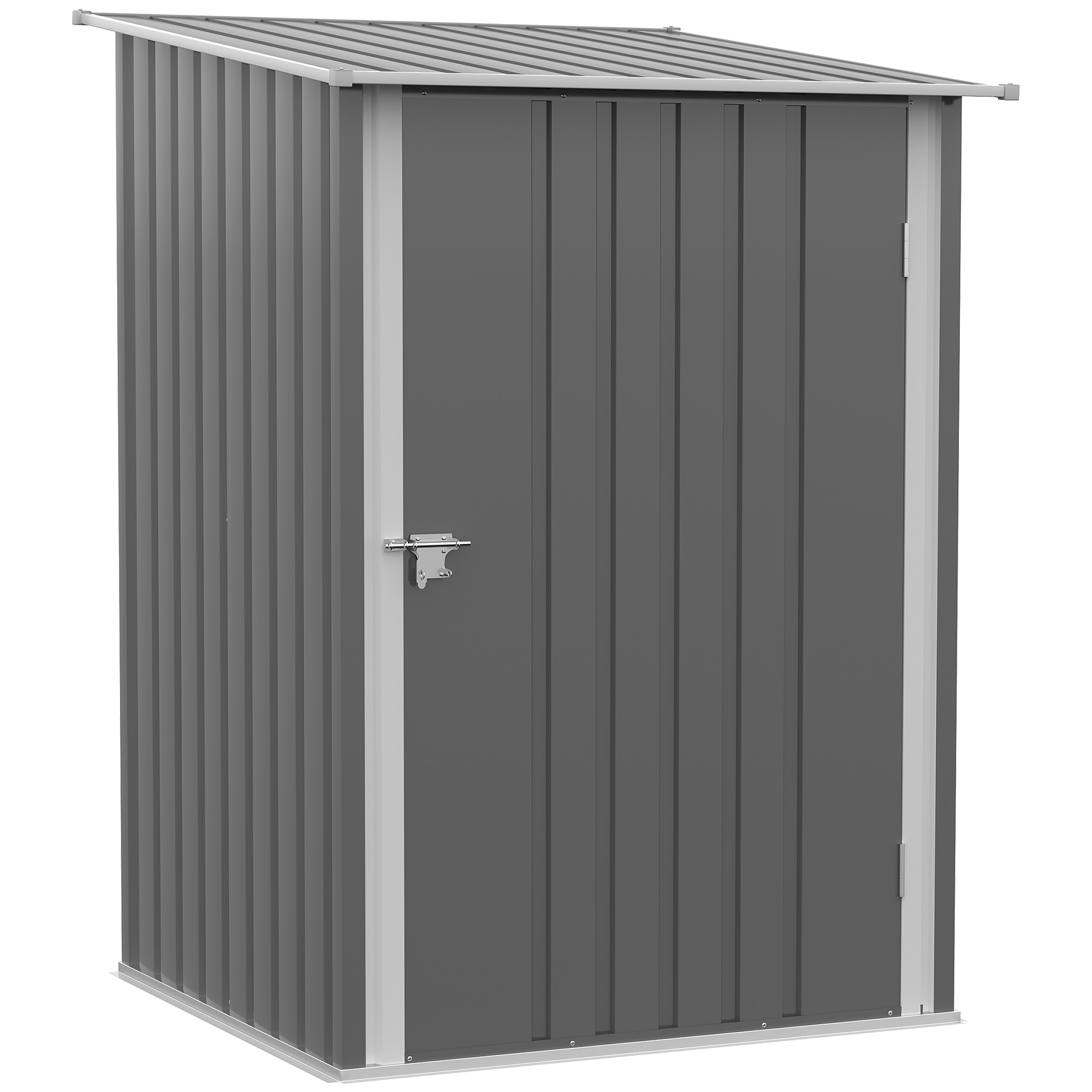 Outsunny Stahl Gerätehaus 0,92 m²  Abschließbarer Gartenschrank mit Pultdac günstig online kaufen
