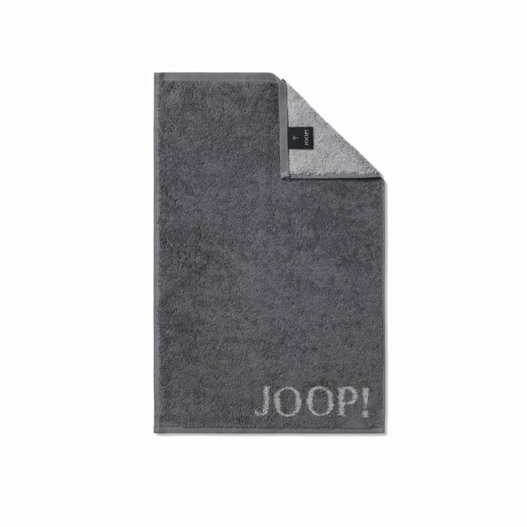 JOOP! Gästetuch Classic Frottierkollektion - 30x50 cm, Walkfrottier Anthraz günstig online kaufen