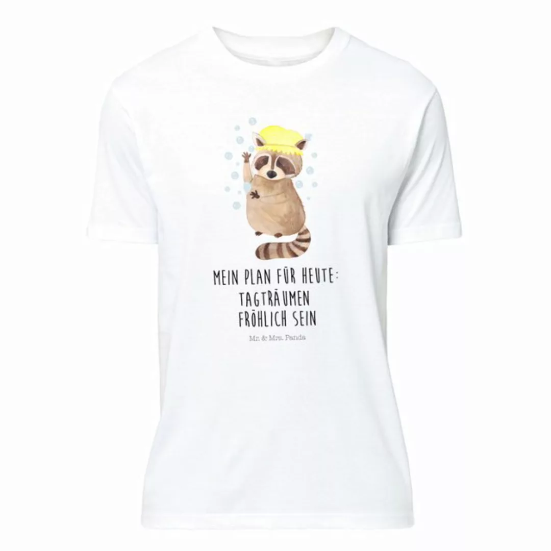 Mr. & Mrs. Panda T-Shirt Waschbär - Weiß - Geschenk, Schlafshirt, lustige S günstig online kaufen