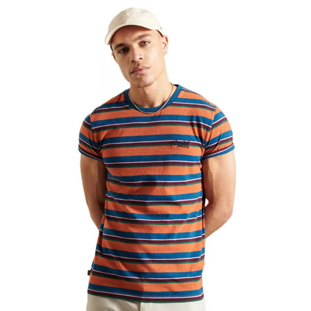 Superdry Orange Label Stripe Kurzarm T-shirt 2XL Rust Orange Marl Stripe günstig online kaufen