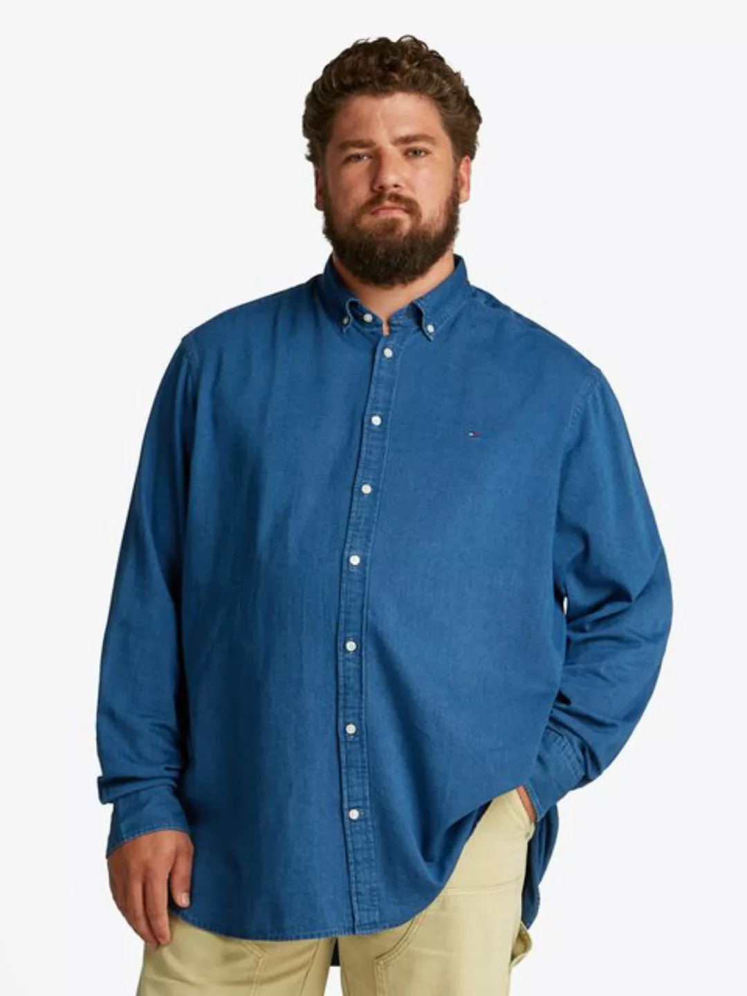 Tommy Hilfiger Big & Tall Jeanshemd BT-CHAMBRAY SHIRT-B in Großen Größen, M günstig online kaufen