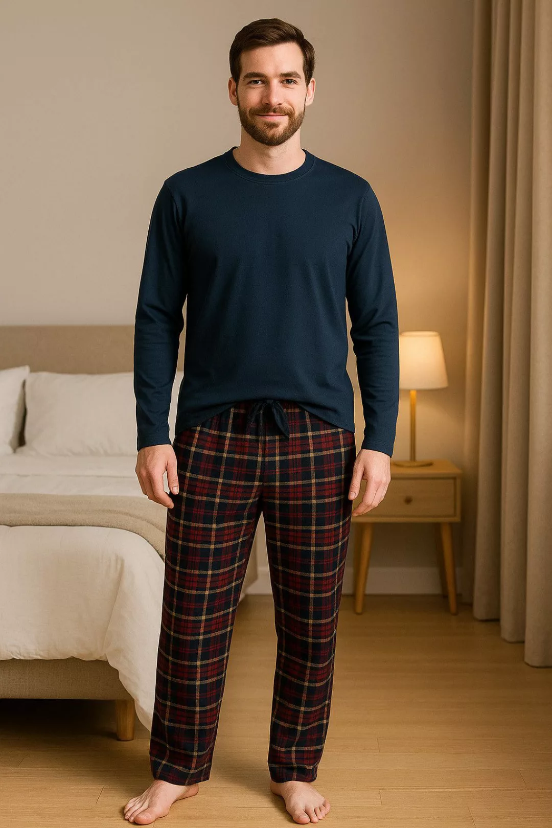 UP2FASHION MEN Pyjama Herren Flanell-Pyjama aus günstig online kaufen