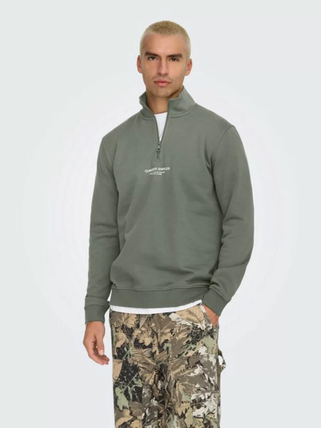 ONLY & SONS Sweatshirt ONSCURATED REG HALF ZIP SWEAT günstig online kaufen