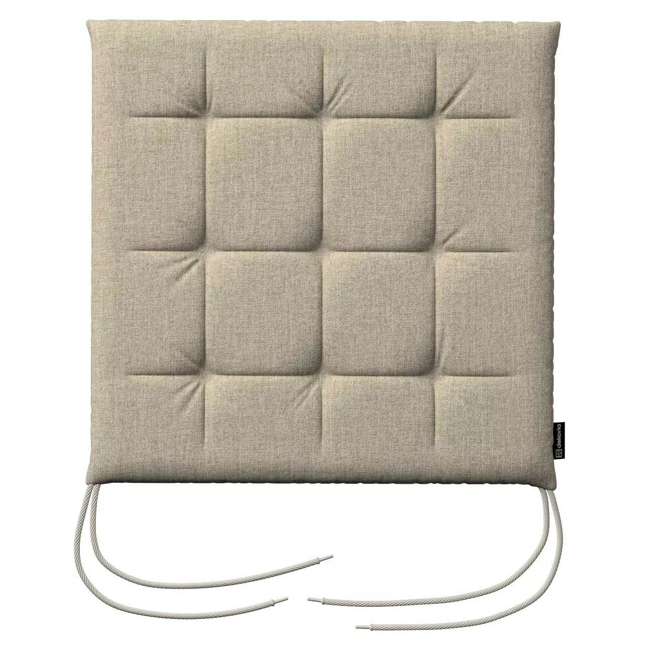 Stuhlkissen Ulrich mit Bindeschnur, beige- grau, 40 x 40 x 3,5 cm, City (70 günstig online kaufen