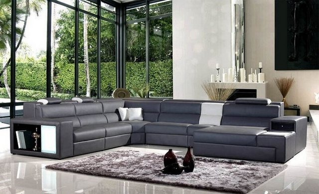 JVmoebel Ecksofa Couchgarnitur Ecke Sitzecke Leder Sofa Couch Wohnlandschaf günstig online kaufen