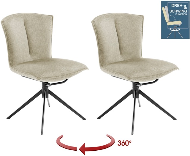 MCA furniture 4-Fußstuhl "NALON Esszimmerstuhl (2er Set) - Stuhl", (Set), 2 günstig online kaufen