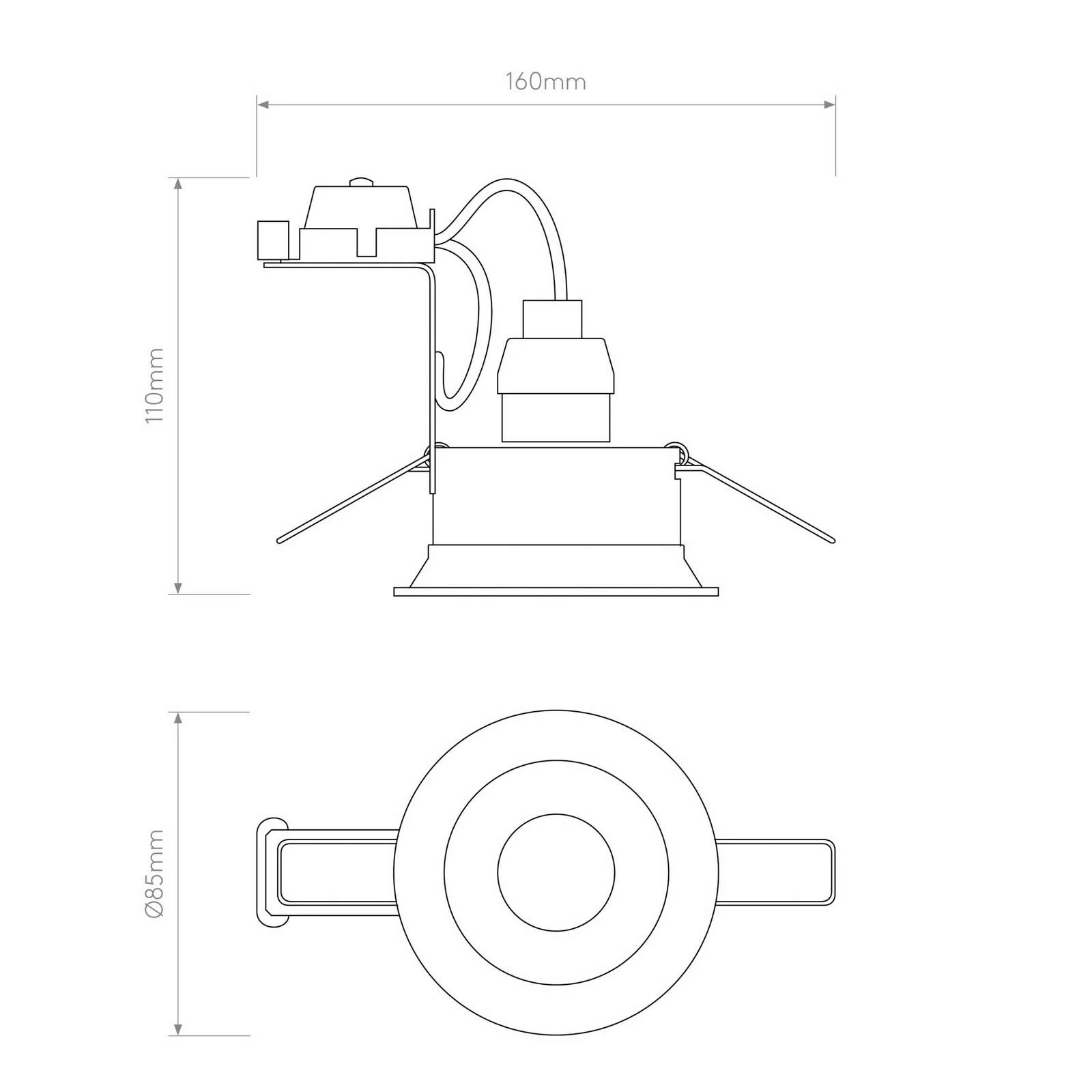 Astro Minima Round Adjustable Einbaulampe schwarz günstig online kaufen