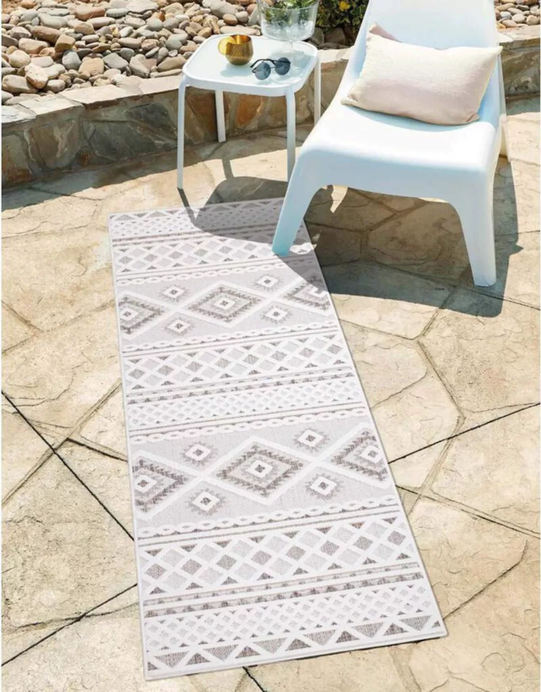 Carpet City Teppich »In-& Outdoorteppich Santorini 435, 3D-Effekt, Boho-Loo günstig online kaufen