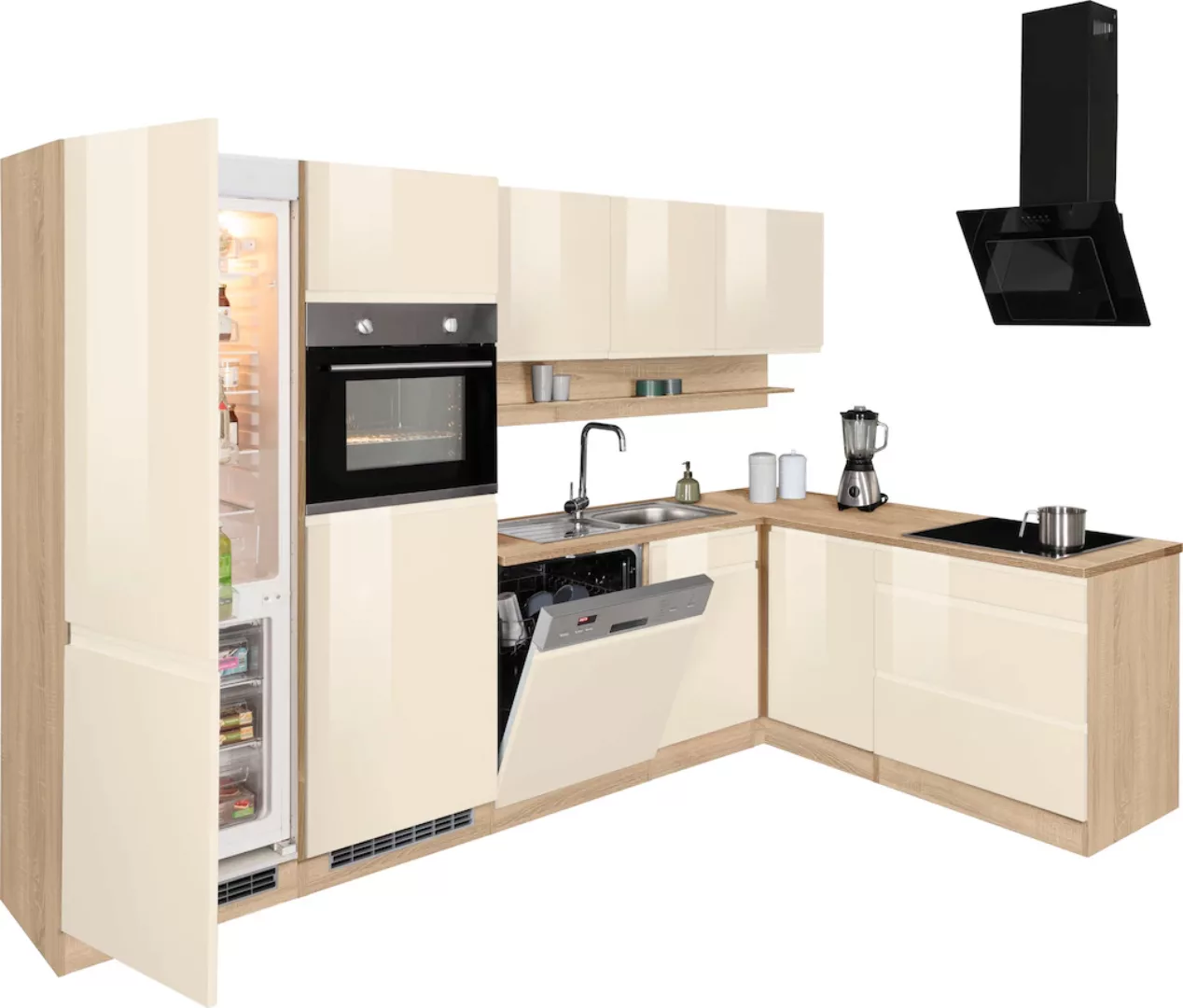 Kochstation Küche "KS-Virginia", Stellbreite 290/190 cm cm, wahlweise mit I günstig online kaufen