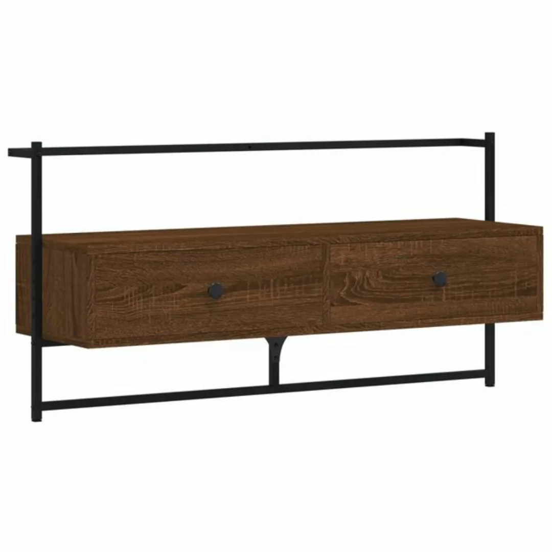 VidaXL TV-Wandschrank Braun Eiche 100,5x30x51 cm Holzwerkstoff günstig online kaufen