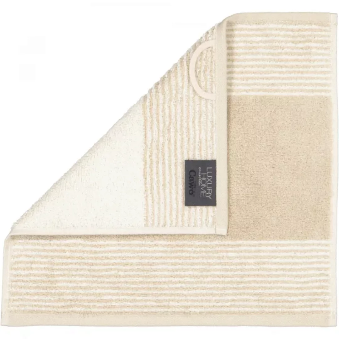 Cawö - Luxury Home Two-Tone 590 - Farbe: sand - 33 - Seiflappen 30x30 cm günstig online kaufen