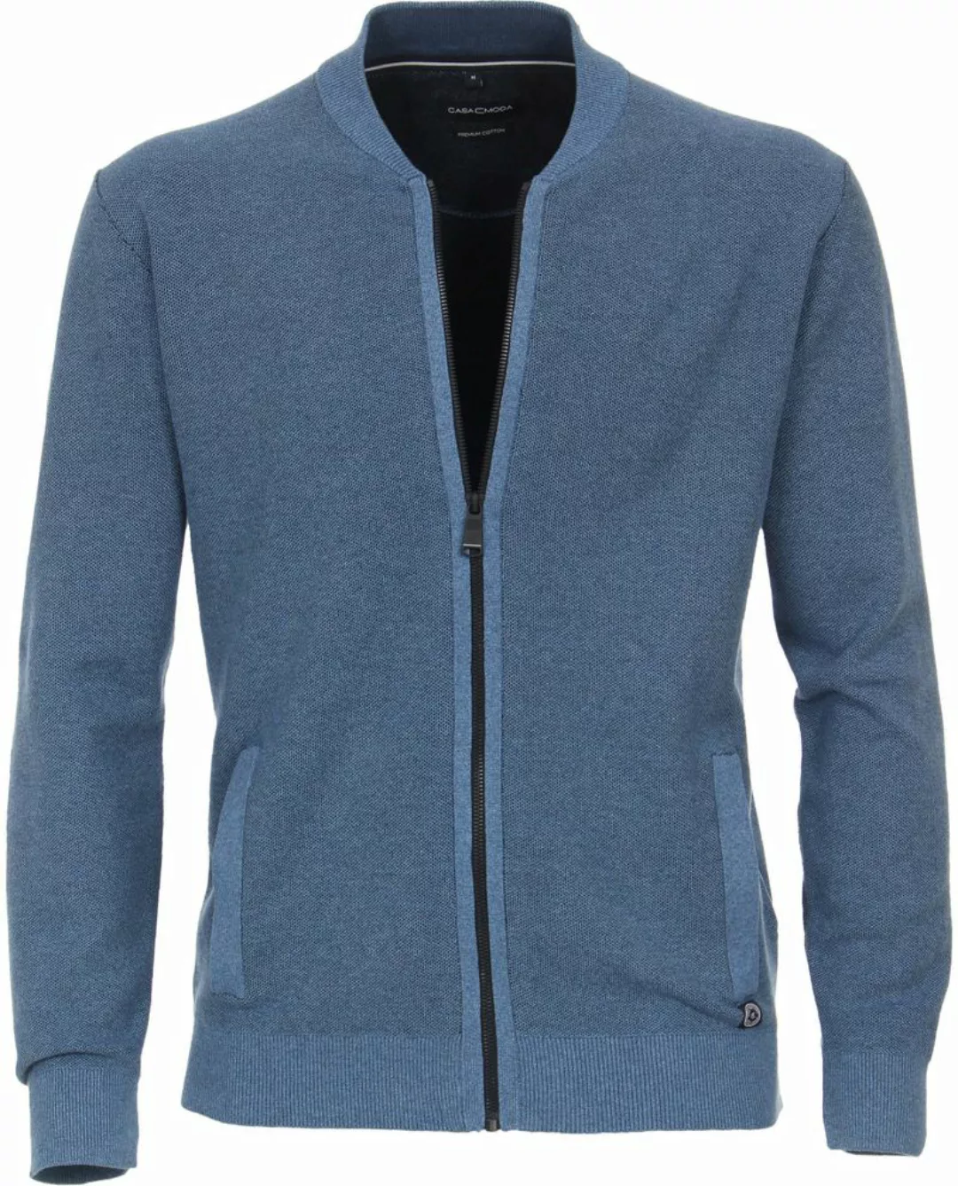 Casa Moda Strickjacke Zip Blau  - Größe 5XL günstig online kaufen