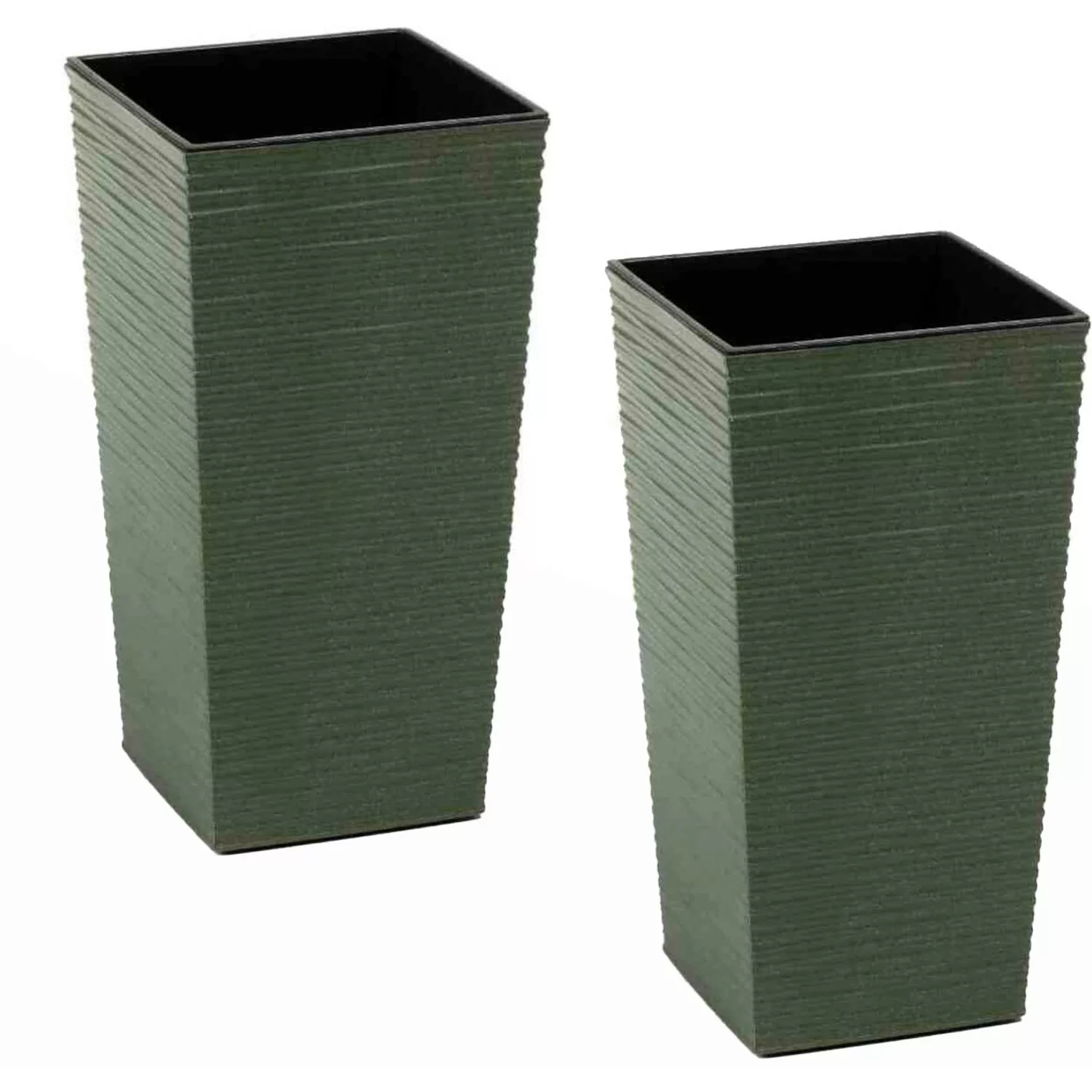 Siena GardenPflanzgefäß - Set 2 teilig Eco Nizza Grau 25x25x46,5 cm günstig online kaufen