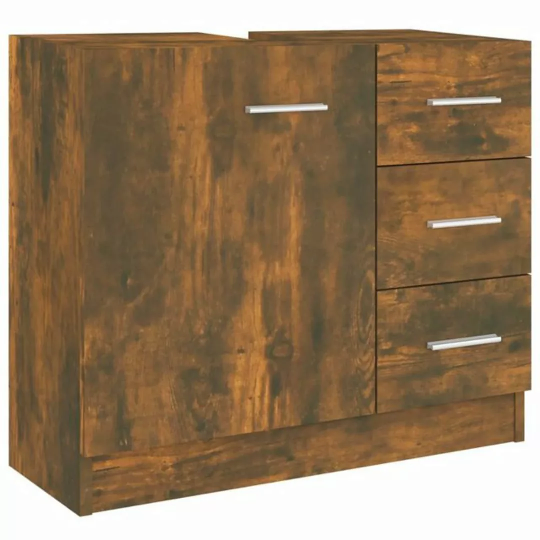 vidaXL Waschbeckenschrank Waschbeckenschrank Räuchereiche 63x30x54 cm Spanp günstig online kaufen